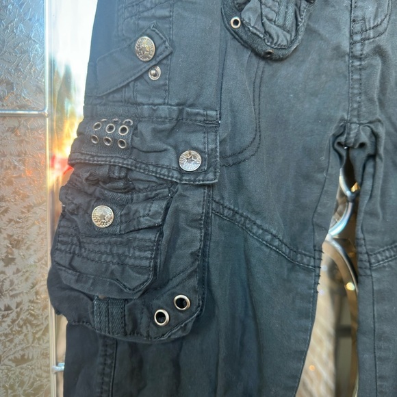G-Star Dark Gray Cargo Pants with Button Accents - Picture 8 of 10